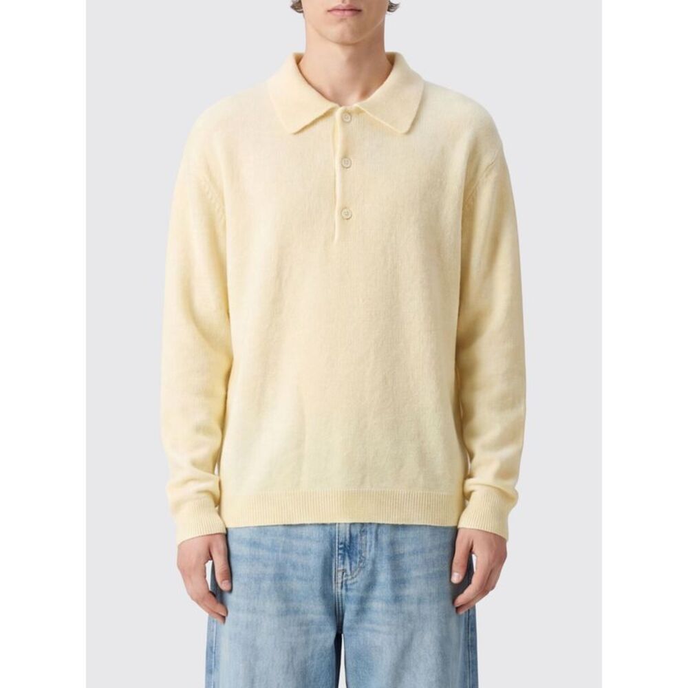 Sunflower Men Sunflower Long-Sleeved Knitted Polo In Mohair And Alpaca Blend
